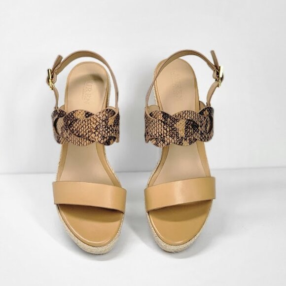 LAUREN RALPH LAUREN hazel open toe wedge shoes Sz 10 NEW - Picture 2 of 8